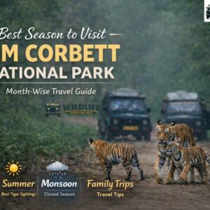 Best season to visit Jim Corbett National Park with Bengal tigers and open gypsy safari in forest trail