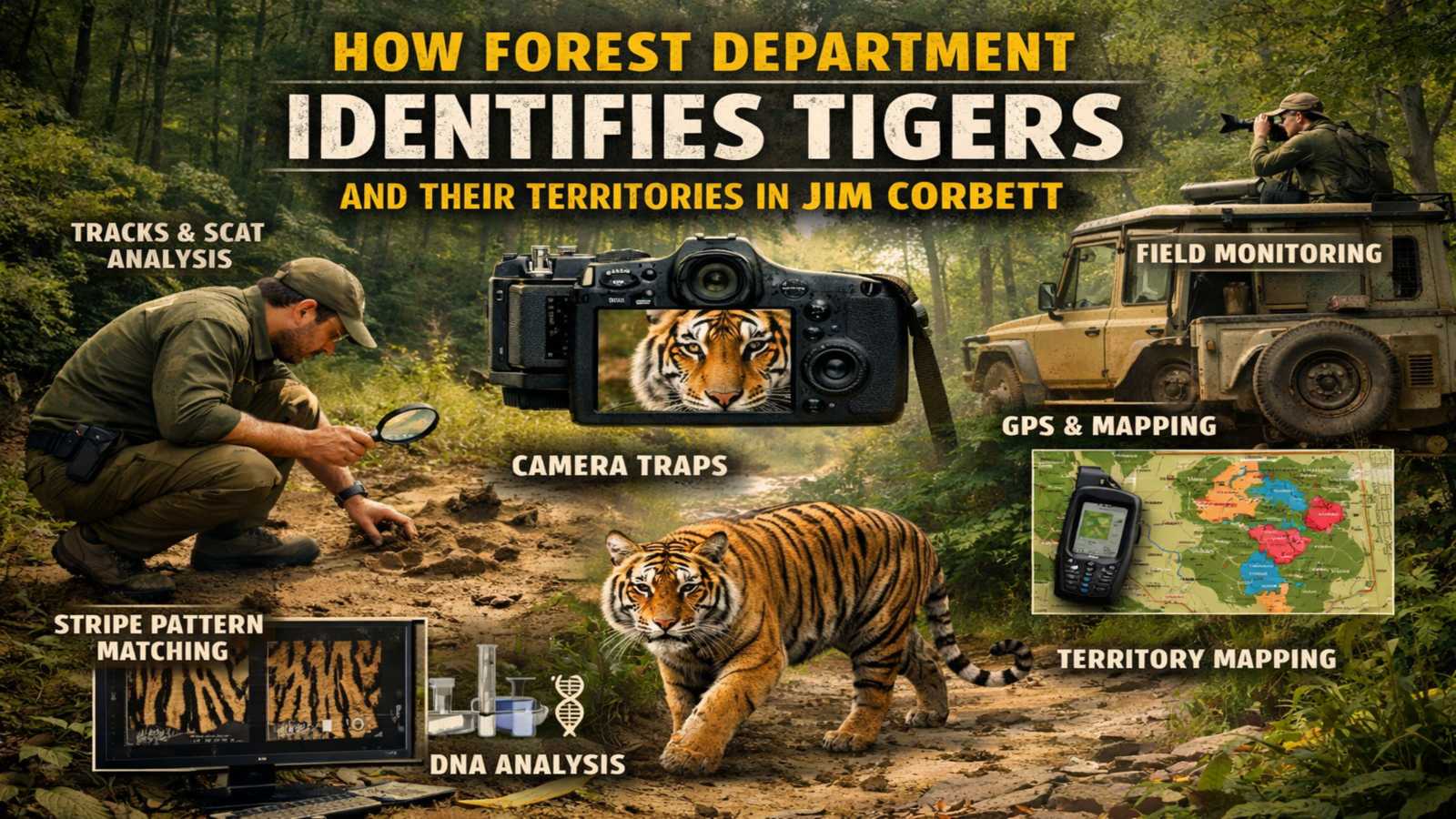 How Forest Department Identifies Tigers and Their Territories in Jim Corbett