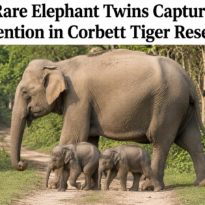 Rare Elephant Twins Capture Attention in Corbett Tiger Reserve