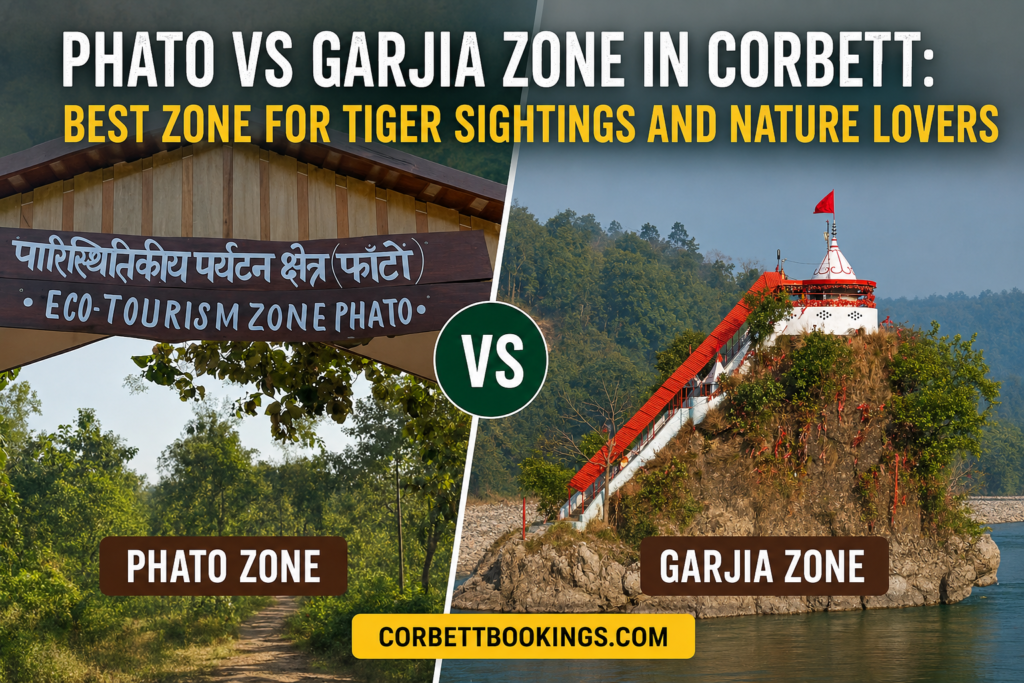Phato vs Garjia Zone in Corbett Best Zone for Tiger Sightings and Nature Lovers